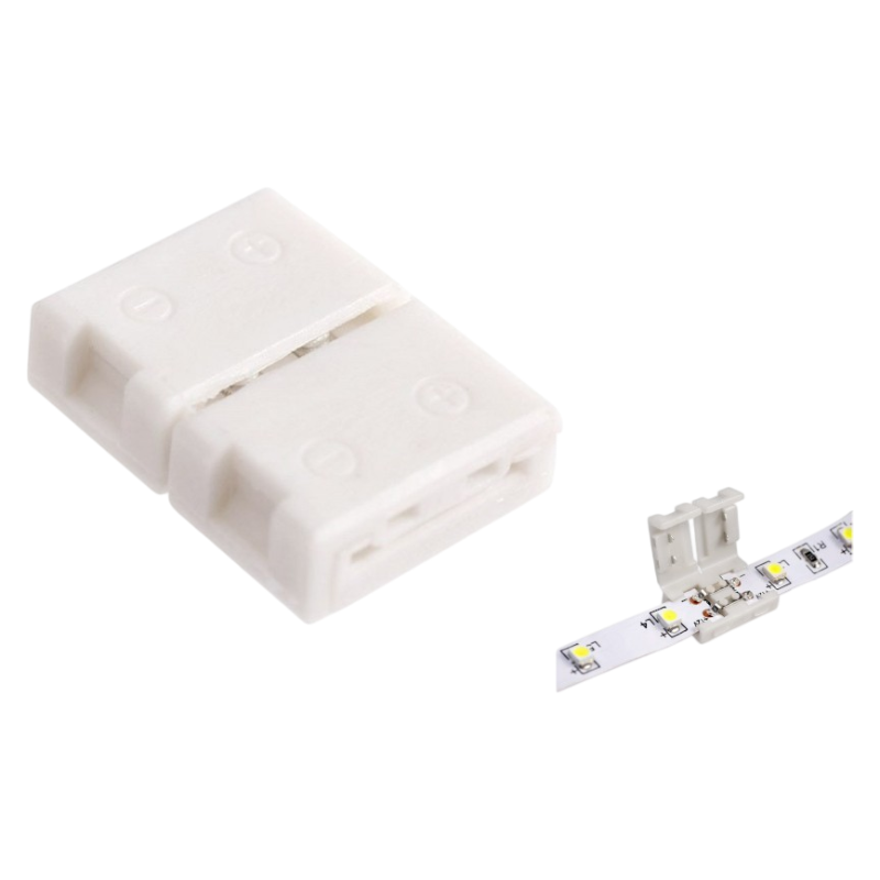UNIVERSO · Giunto Connettore per Strip LED Monocolore 2 Pin 8mm | Spinotto 12V/24V SMD | Confezione 5 Pezzi – dettaglio 2