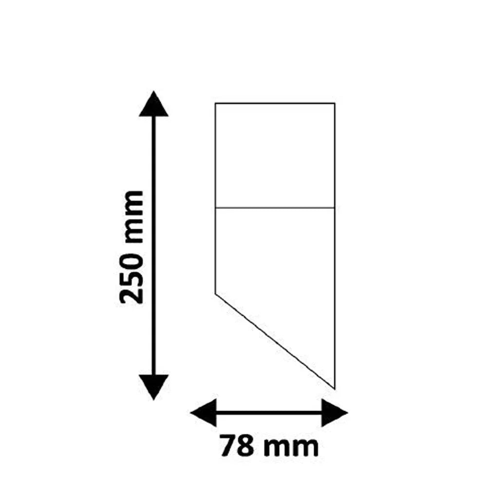 UNIVERSO · Applique Lampada da Parete Obliqua da Esterno con Portalampada E27 IP44 Rosso Ruggine – dettaglio 4