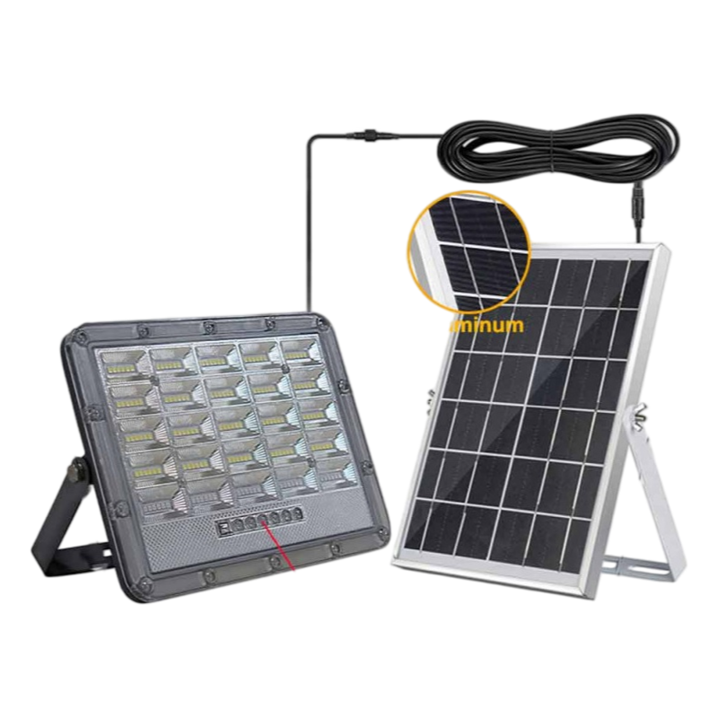 UNIVERSO · Proiettore LED Solare TK08-50W | 500 Lumen IP65 Grigio con Pannello Solare e Telecomando – dettaglio 2