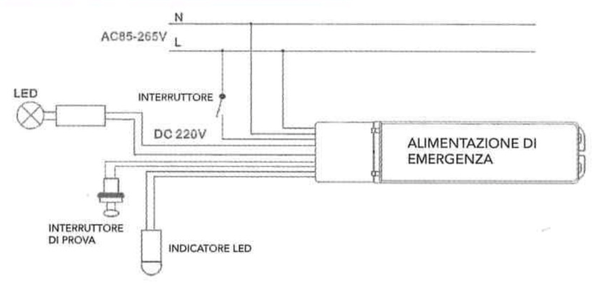 UNIVERSO · NA02-F60 Driver di Emergenza per Lampade LED 3W–60W con Autonomia fino a 300 Minuti – Uscita DC 220V – dettaglio 5