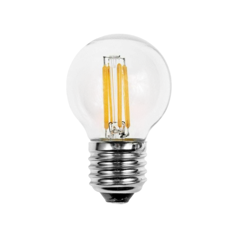 UNIVERSO · Confezione da 5 Pezzi – Lampadina LED E27 4W, Miniglobo G45 a Filamento, 440 Lumen – vista del prodotto