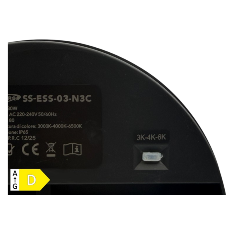 UNIVERSO · Plafoniera SMD LED Circolare con Sensore SS-ESS-03N3C 20W | Switch CCT 3000K-4000K-6500K IP65 – dettaglio 6