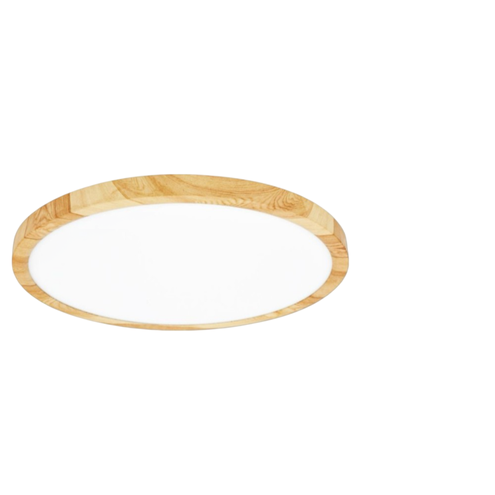 UNIVERSO · Plafoniera Ultra Slim Rotonda Effetto Legno LV-230-L3C 18W Ø23cm | CCT 3in1 IP40 – dettaglio 4