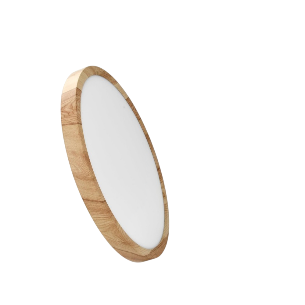 UNIVERSO · Plafoniera Ultra Slim Rotonda Effetto Legno LV-600-L3C 45W Ø60cm | CCT 3in1 IP40 – dettaglio 2