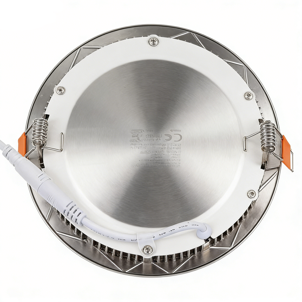 UNIVERSO · Pannello LED Rotondo SMD Ultra Slim 6W da Incasso | Satinato | CCT Regolabile 3000K-4000K-6500K con Driver – dettaglio 3