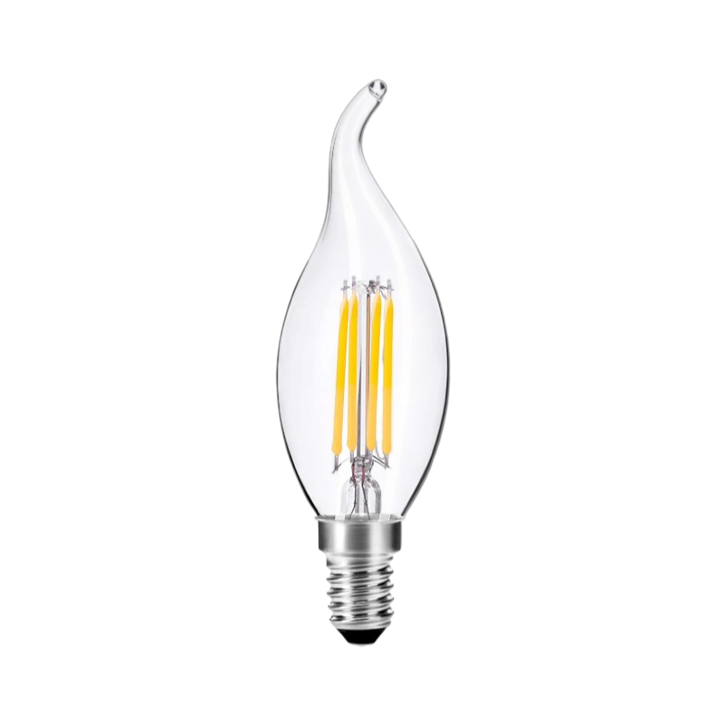 UNIVERSO · Confezione da 10 Pezzi C35A-T – Lampadina LED Filamento E14 4W, Candela a Fiamma, CCT 3000K/4000K/6500K – vista del prodotto
