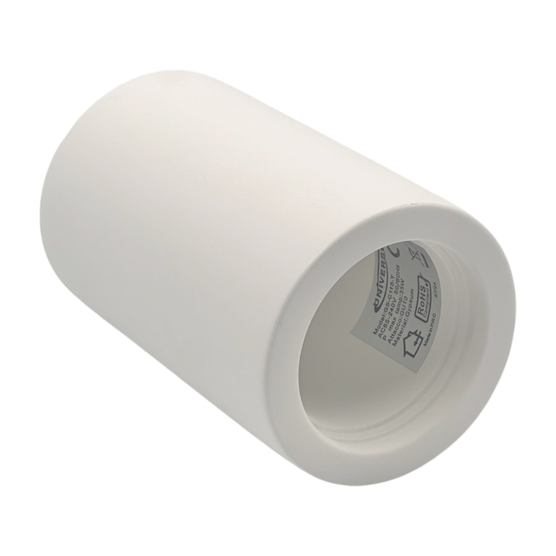 UNIVERSO · Portafaretto Rotondo in Gesso Verniciabile GS-C110-T | Montaggio Superficiale per GU10/GU5.3 – dettaglio 3