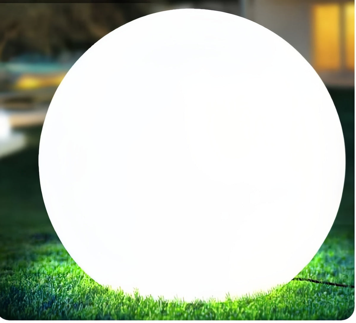 UNIVERSO · Lampada a Sfera Bianca da Giardino 30 cm – Attacco E27 Max 25W, IP65 per Interno ed Esterno – vista del prodotto