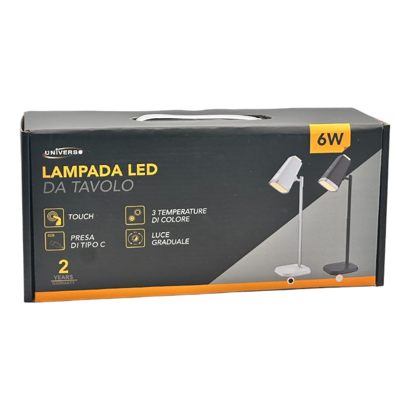 UNIVERSO · Lampada Multifunzione Ricaricabile da Tavolo BL-1008-B – 6W Dimmerabile, CCT 3in1 con Temperatura Luce Selezionabile, Colore Bianco – dettaglio 6