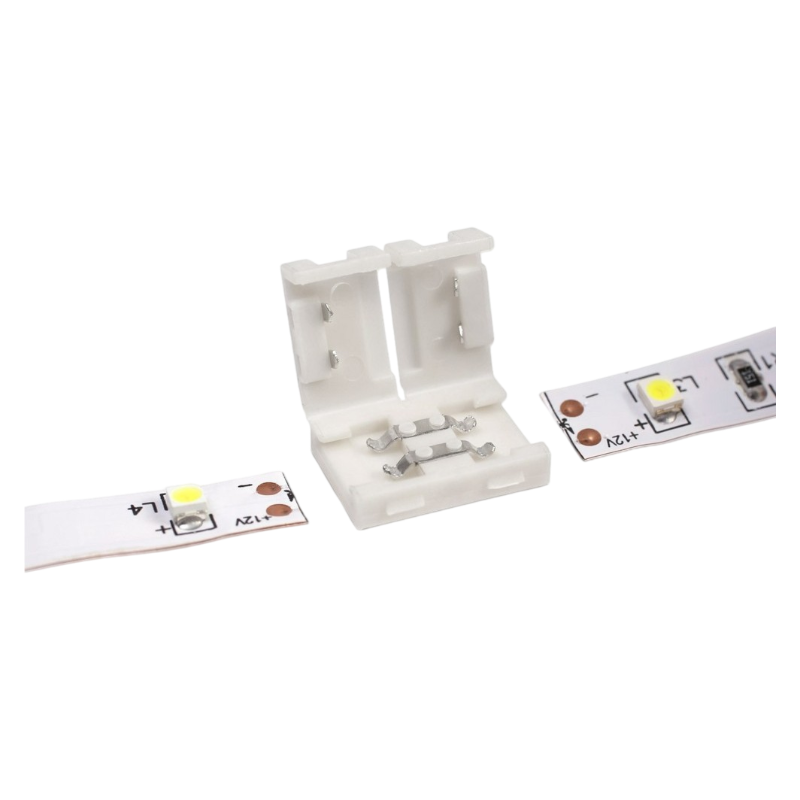 UNIVERSO · Giunto Connettore per Strip LED Monocolore 2 Pin 8mm | Spinotto 12V/24V SMD | Confezione 5 Pezzi – dettaglio 4