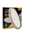 UNIVERSO · Plafoniera Ultra Slim Rotonda Effetto Legno LV-600-L3C 45W Ø60cm | CCT 3in1 IP40 – vista del prodotto