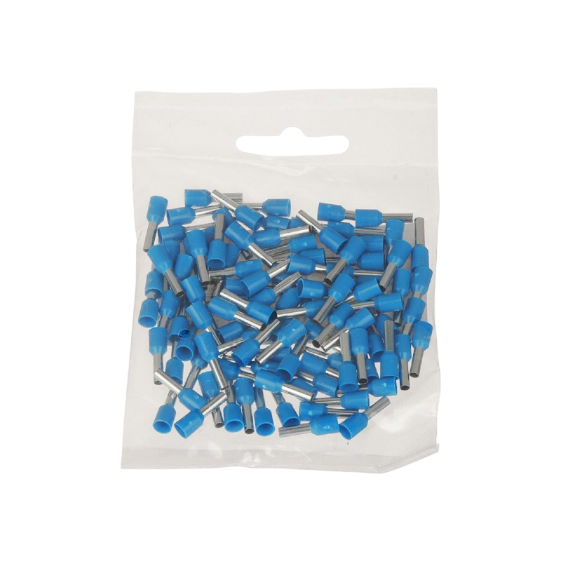 UNIVERSO · Confezione da 100 pezzi – Tubetto terminale capicorda isolato per cavi da 6 mm², lunghezza terminale 12 mm – Colori giallo, rosso, blu – dettaglio 7