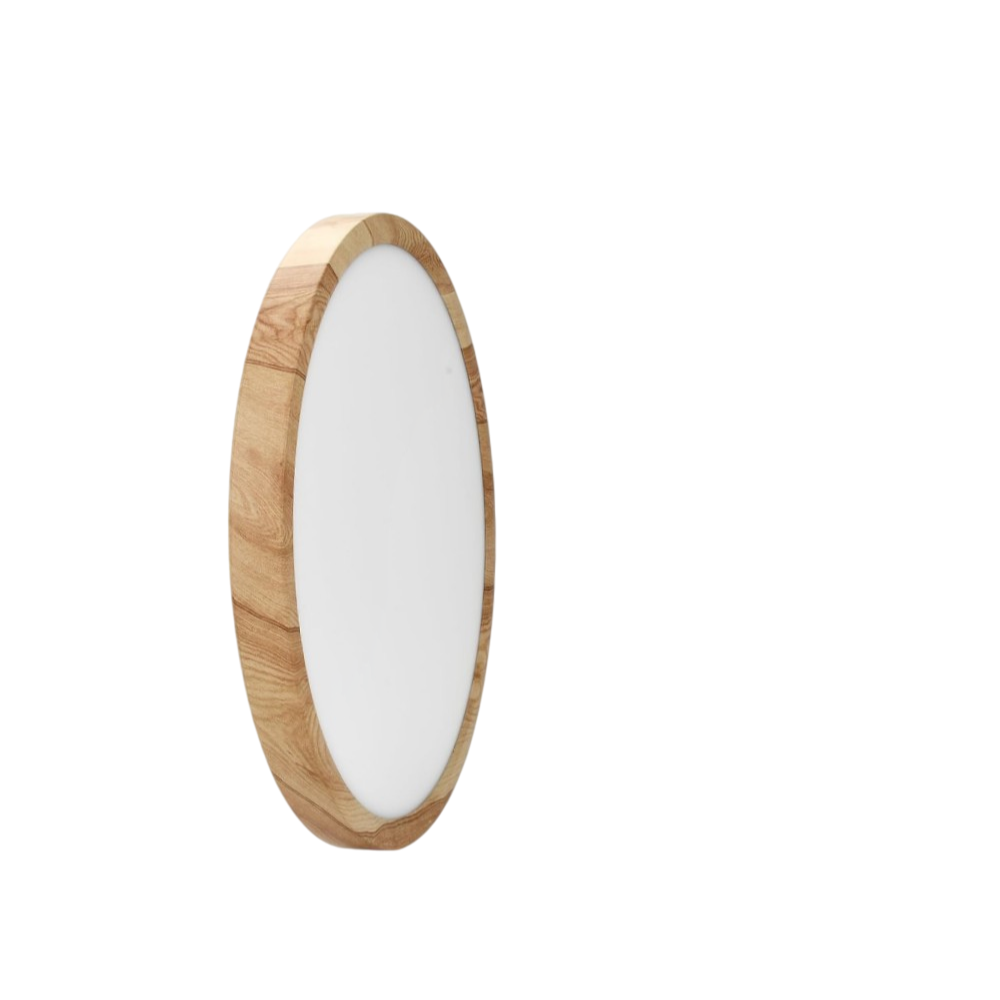 UNIVERSO · Plafoniera Ultra Slim Rotonda Effetto Legno LV-600-L3C 45W Ø60cm | CCT 3in1 IP40 – dettaglio 3