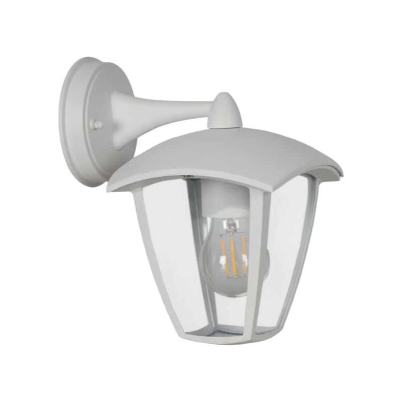 UNIVERSO · Portalampada lanterna da giardino 819WB-B232-B applique da muro bianca attacco E27 IP44 per esterno – vista del prodotto