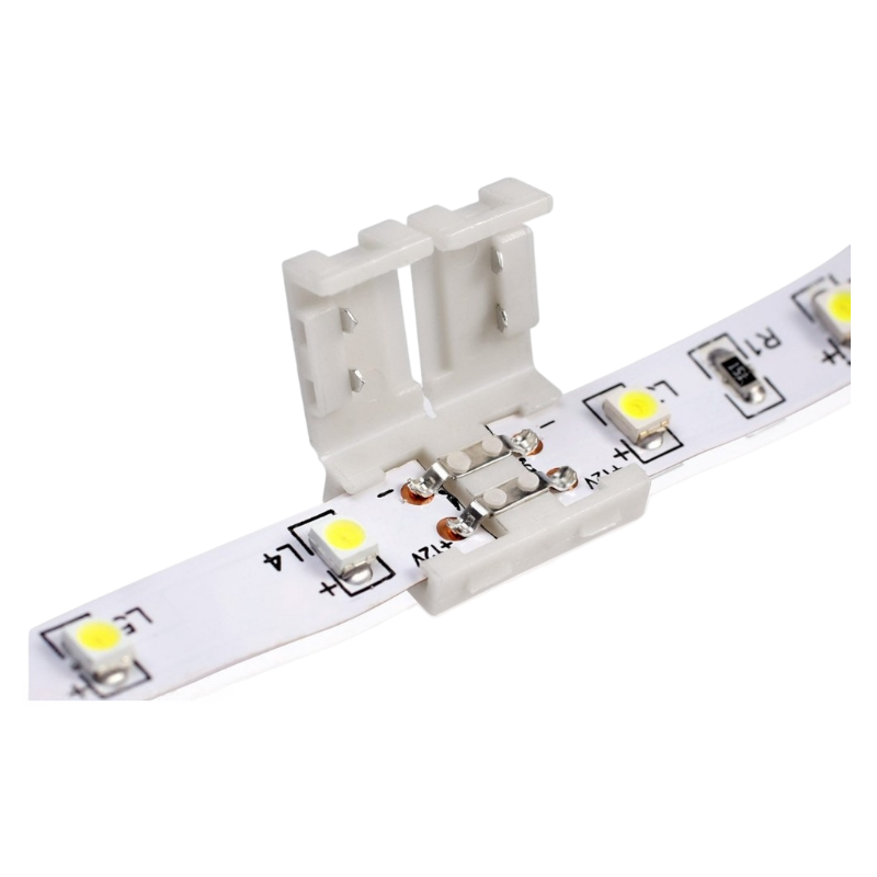 UNIVERSO · Giunto Connettore per Strip LED Monocolore 2 Pin 8mm | Spinotto 12V/24V SMD | Confezione 5 Pezzi – dettaglio 3