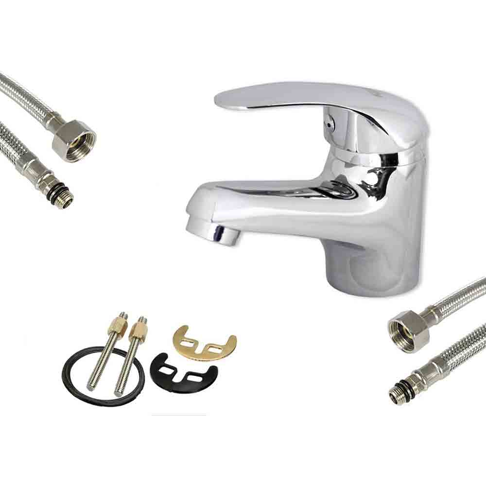 Solvivo · Bari · Rubinetto per lavabo da bagno cromato lucido – dettaglio 3