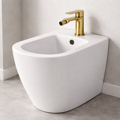 Solvivo · Seven · Rubinetto oro opaco da bidet per bagno miscelatore – vista principale