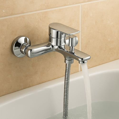 Solvivo · Seven · Rubinetto per vasca a parete da bagno cromato – dettaglio 2