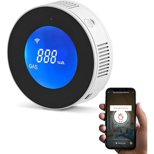 Solvivo · Rilevatore di Gas Wi-Fi smart sensore allarme · App Alexa Google – vista principale