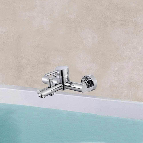 Solvivo · Rubinetto per vasca da bagno cromato lucido modello Ray Silver – dettaglio 2