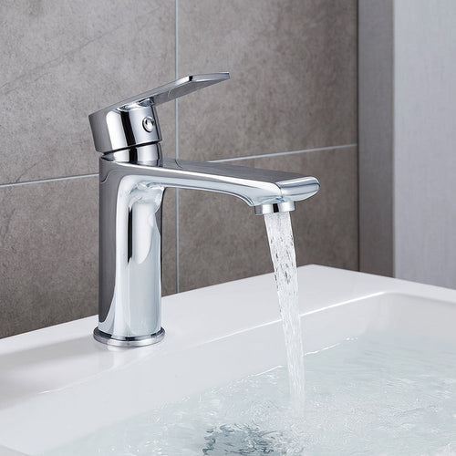 Solvivo · Seven · Rubinetto cromato da lavabo per bagno miscelatore – dettaglio 2