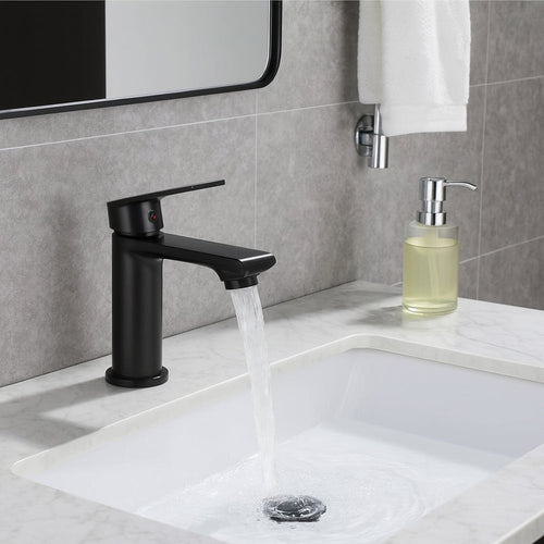 Solvivo · SEVEN · Rubinetto nero da lavabo per bagno miscelatore – dettaglio 2