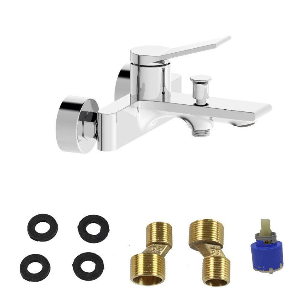 Solvivo · Sky · Rubinetto vasca bagno stilizzato ottone cromato lucido – dettaglio 4