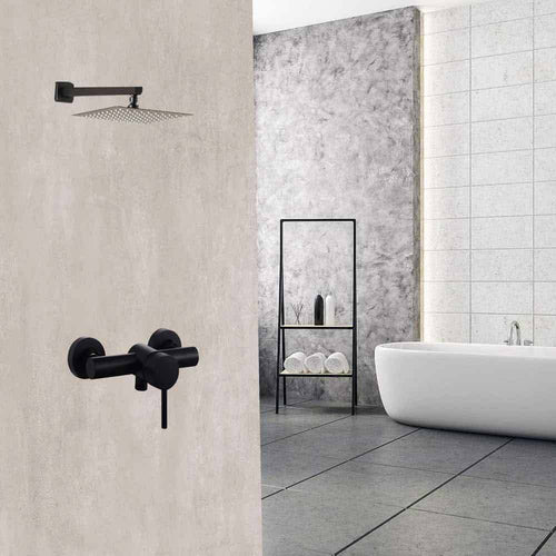 Solvivo · Rubinetto per doccia nero opaco modello Ray Black – dettaglio 2