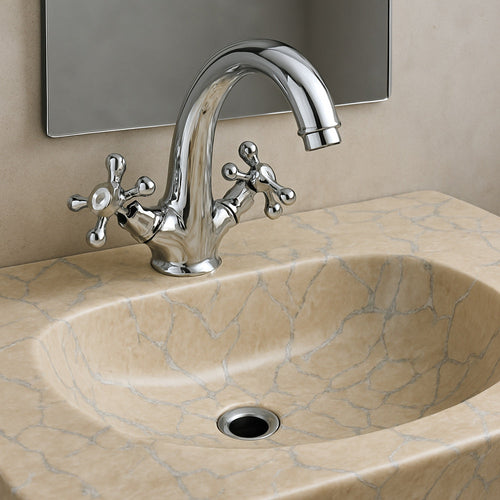 Solvivo · Roma · Rubinetto lavabo due manopole miscelatore da bagno – dettaglio 2