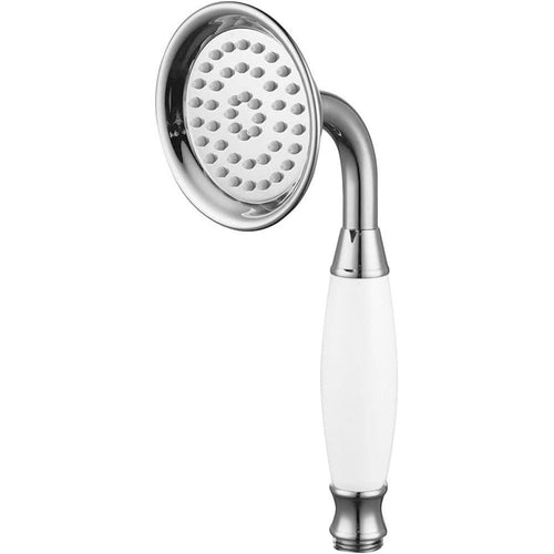 Solvivo · Soffione doccia stile retrò in abs lucido · attacco 1/2" bianco – vista principale