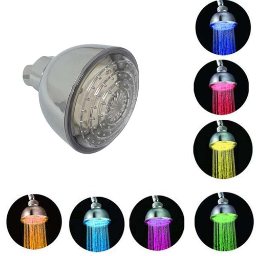 Solvivo · Soffione doccia tondo · led rgb Ø 8 cm cromoterapia multicolore – vista principale