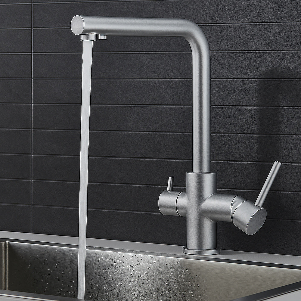 Solvivo · Rubinetto da cucina a due vie per depuratore d’acqua due leve – dettaglio 2
