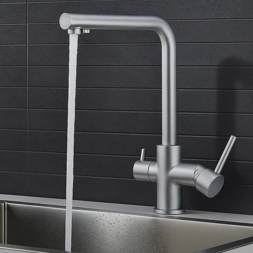 Solvivo · Rubinetto da cucina a due vie per depuratore d’acqua due leve – dettaglio 2