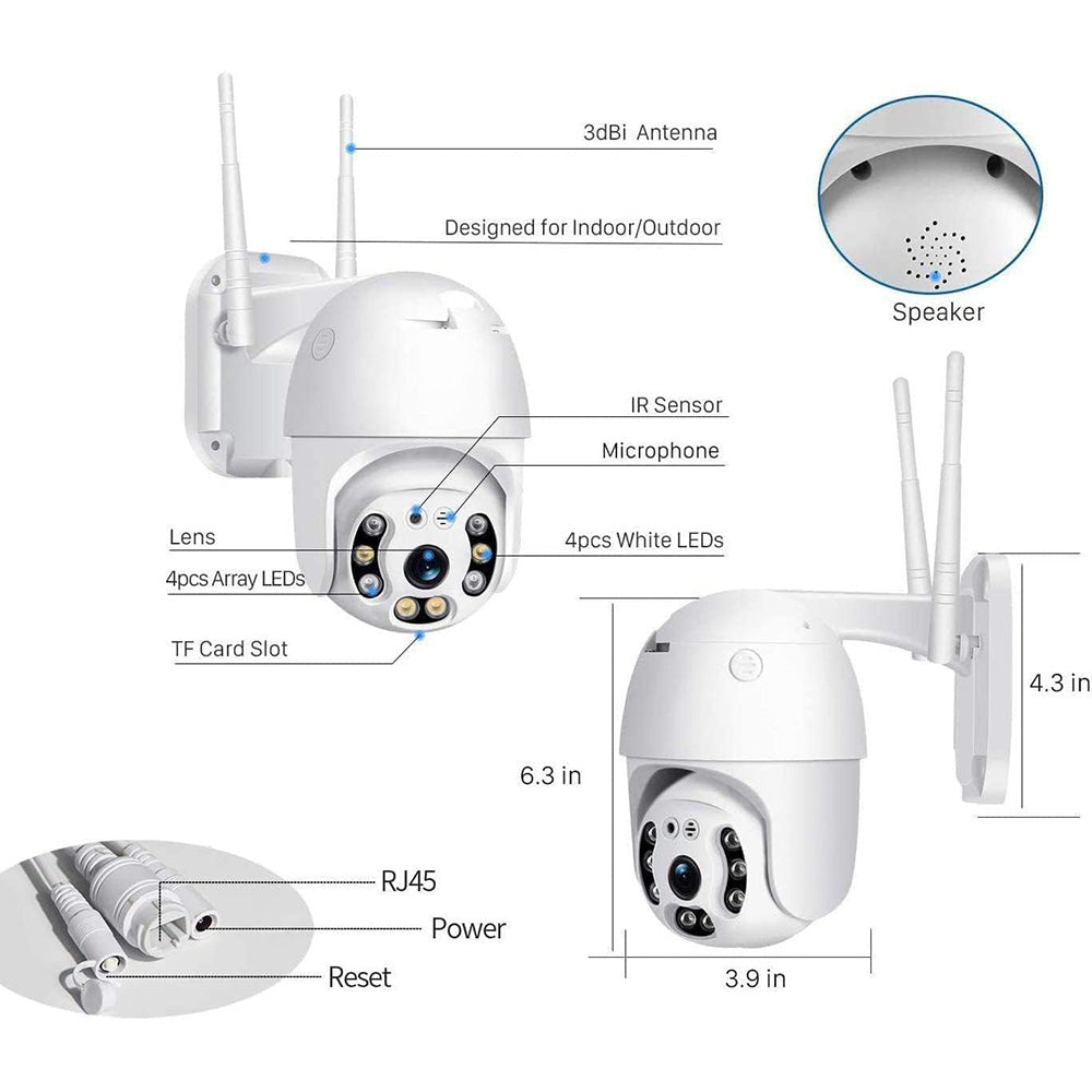 Solvivo · Telecamera Wi-Fi motorizzata · led Full HD zoom app Yoosee 5Ghz – dettaglio 7