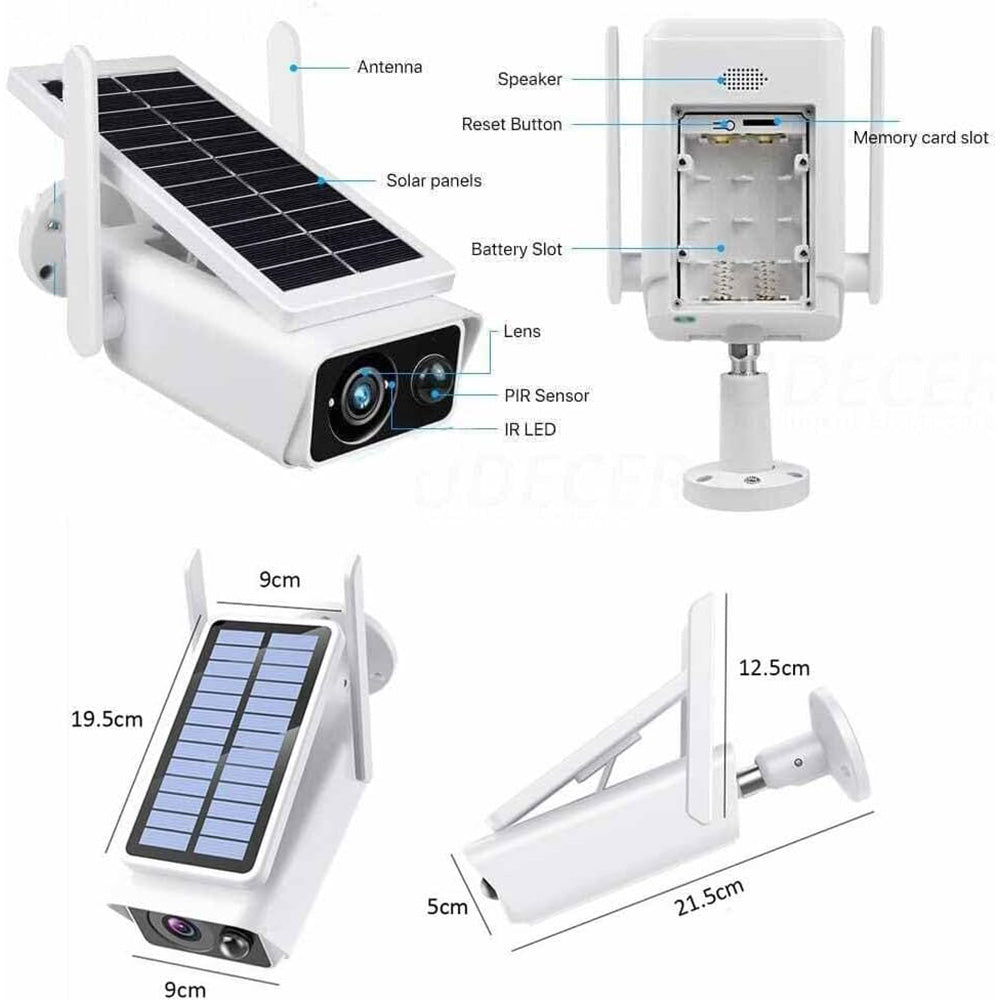 Solvivo · Telecamera Wi-Fi Hd 1080p 2mpx · pannello solare IP66 – dettaglio 6
