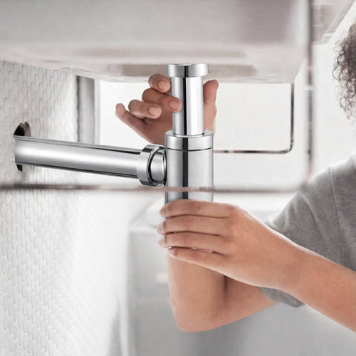 Solvivo · Sifone a bottiglia per lavabo scarico lavandino lavabo attacco 1¼" – dettaglio 2