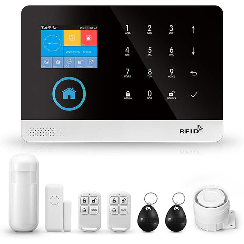 Solvivo · Sistema di allarme di sicurezza gsm wireless completo · app sms – vista principale