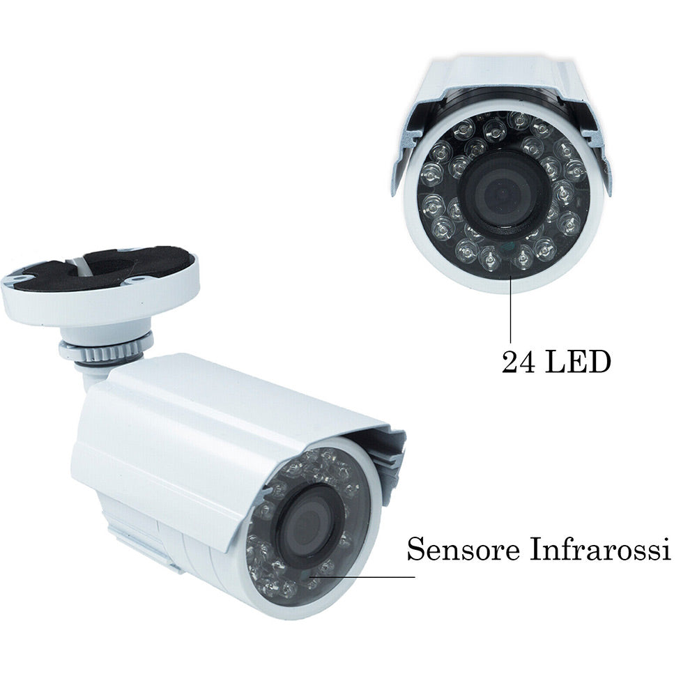 Solvivo · Telecamera CCD 420 tvl linee 24 led infrarossi lente 2,8 mm · staffa – dettaglio 4